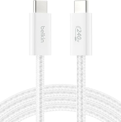 Belkin USB-C to USB-C Braided Cable, 6.6ft, 60W Fast Charging