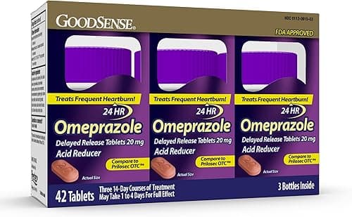 GoodSense All Day Omeprazole Delayed Release Tablets 20mg, 42-Count