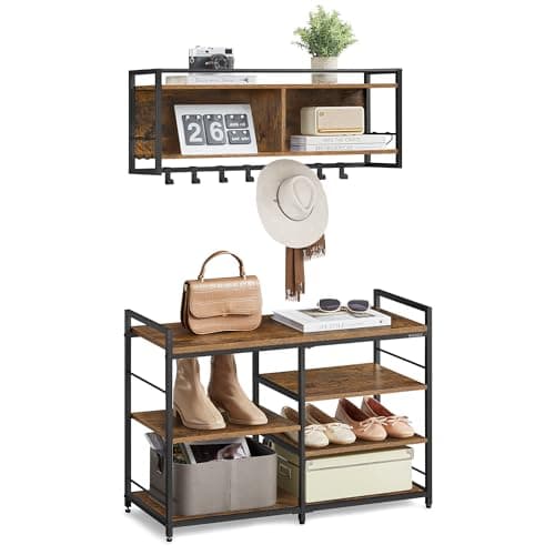 VASAGLE Hall Tree with Shoe Bench